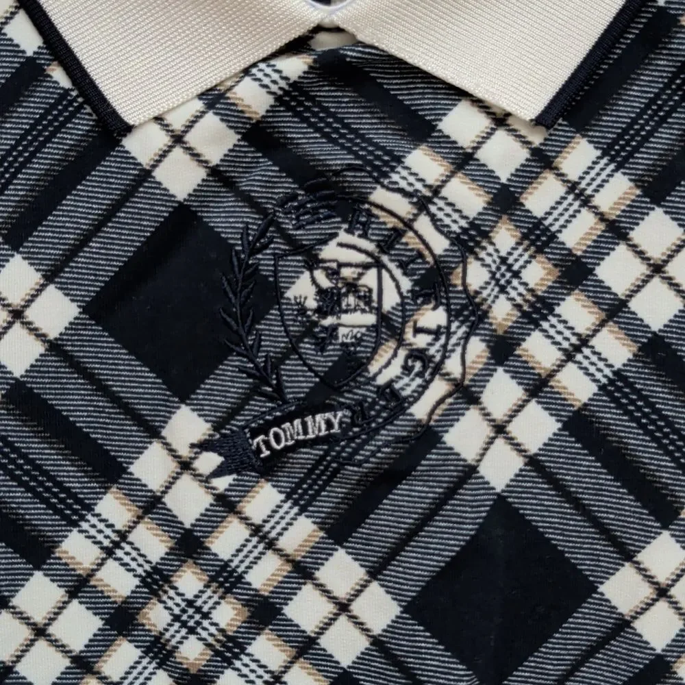 NWT Tommy Icons Tommy Hilfiger Plaid Midi Polo Dress Size L